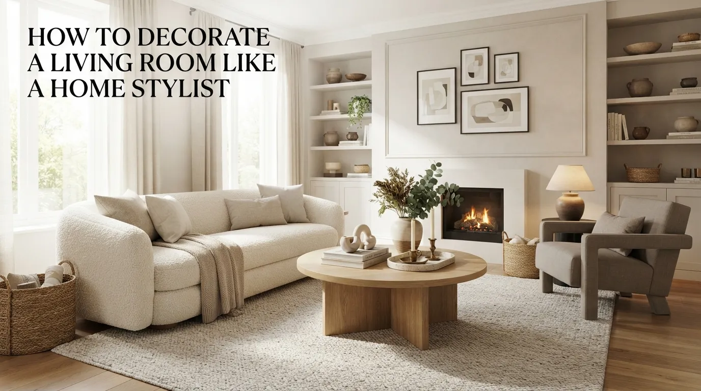 How to Decorate a Living Room Like a Home Stylist