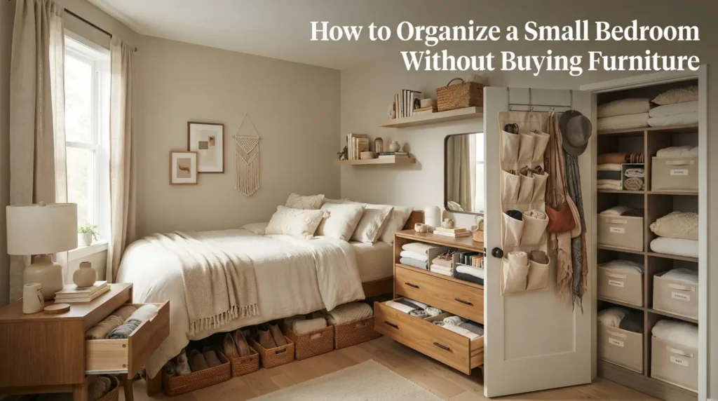 How to Organize a Small Bedroom Without Buying Furniture
