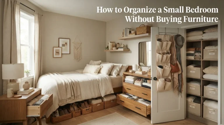 How to Organize a Small Bedroom Without Buying Furniture