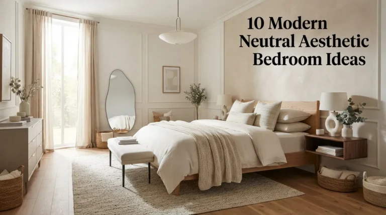 10 Modern Neutral Aesthetic Bedroom Ideas